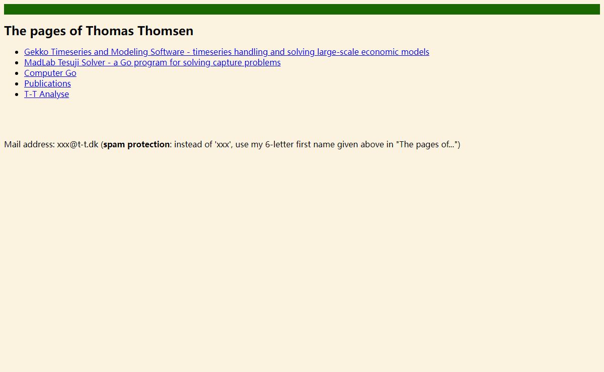 The pages of Thomas Thomsen