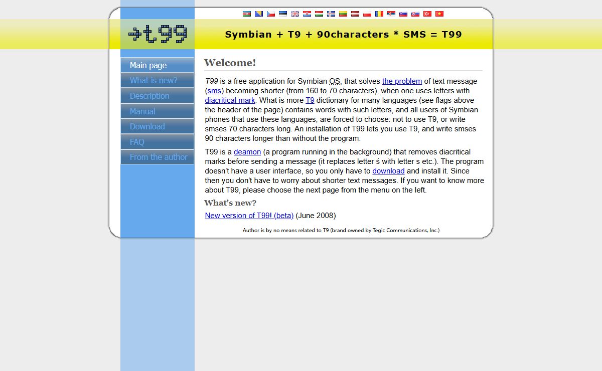 T99 - Main page