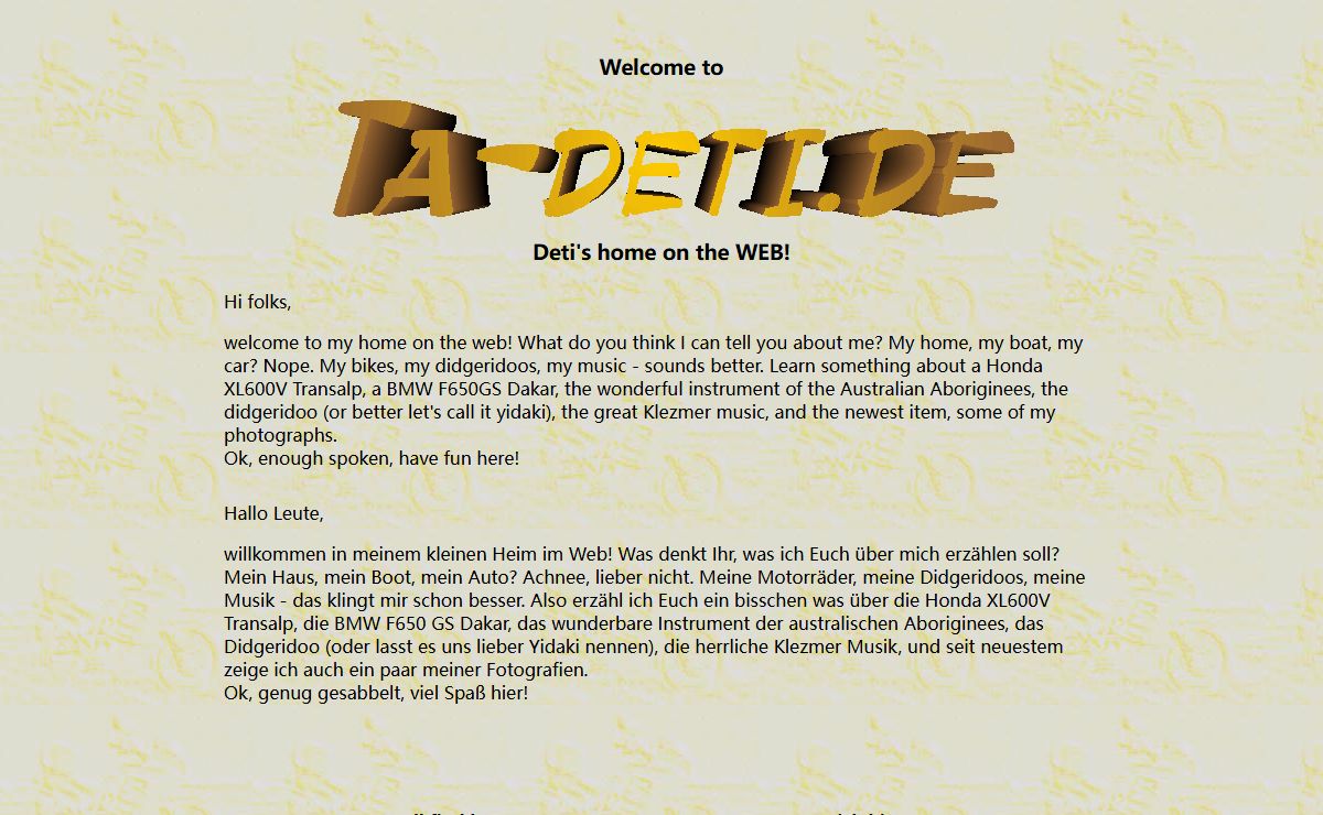Deti's W3 Pages