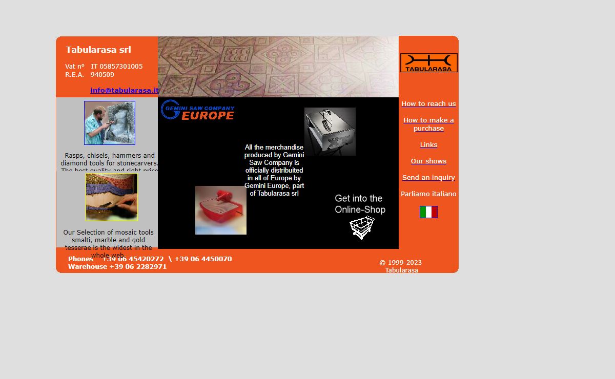 Tabularasa mosaic tools and stonecarving supply