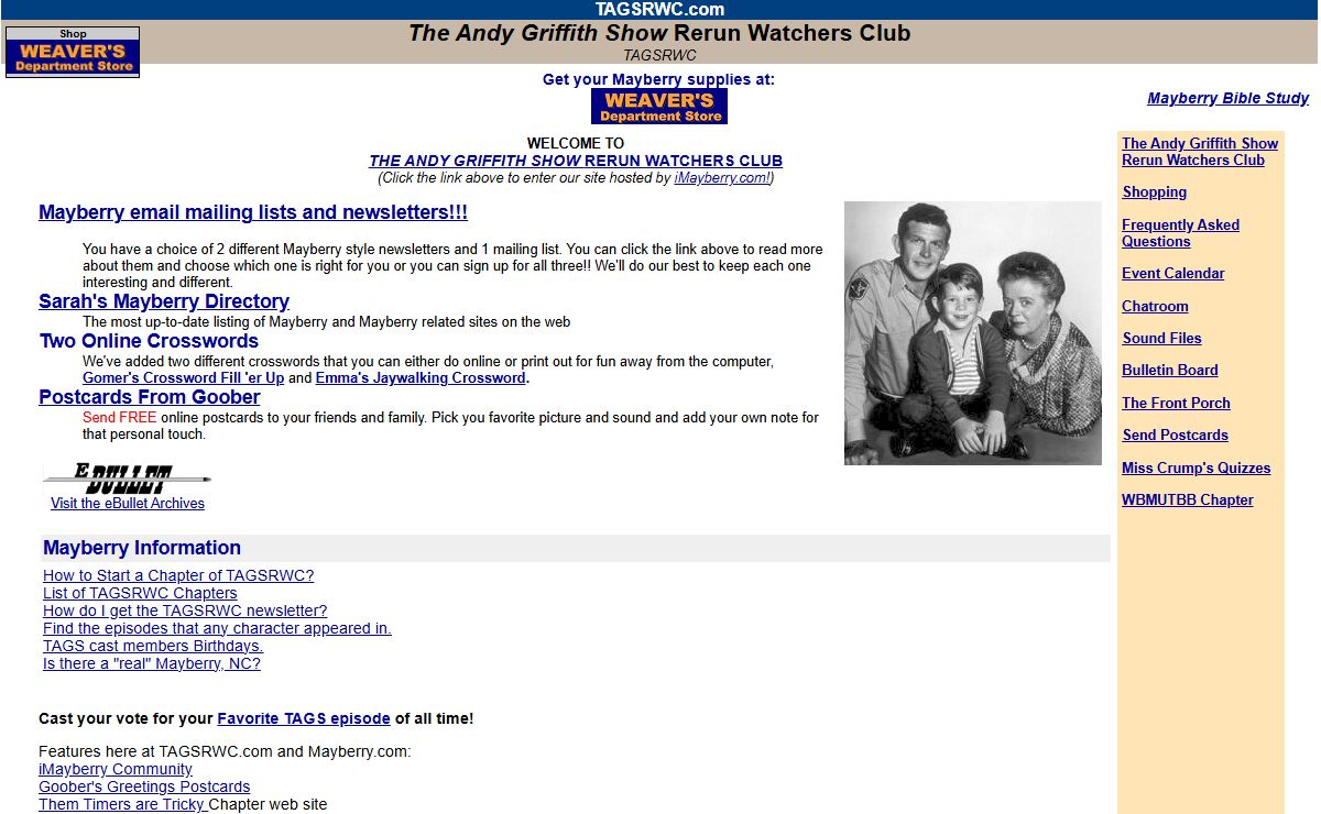 The Andy Griffith Show Rerun Watchers Club