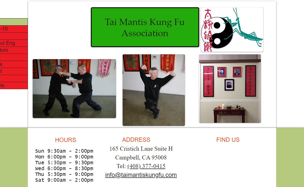 Tai Mantis Kung Fu Association | Campbell