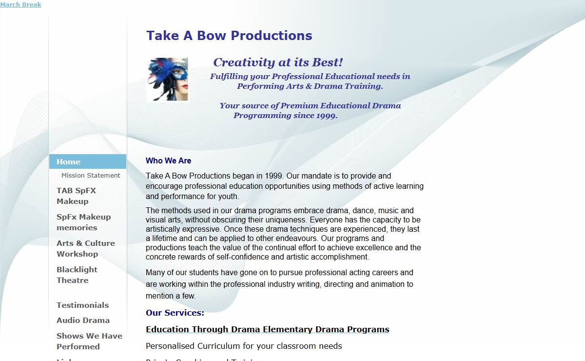 Take A Bow Productions - Home