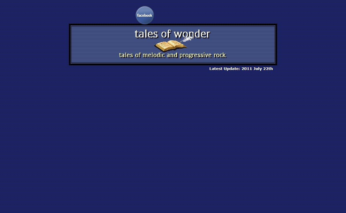 TALES OF WONDER - Tales Of Melodic & Progressive Rock