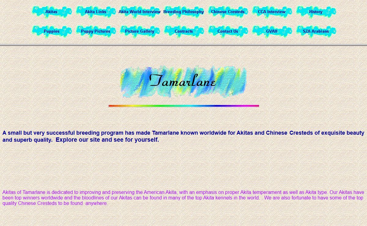 Welcome to Tamarlane.com