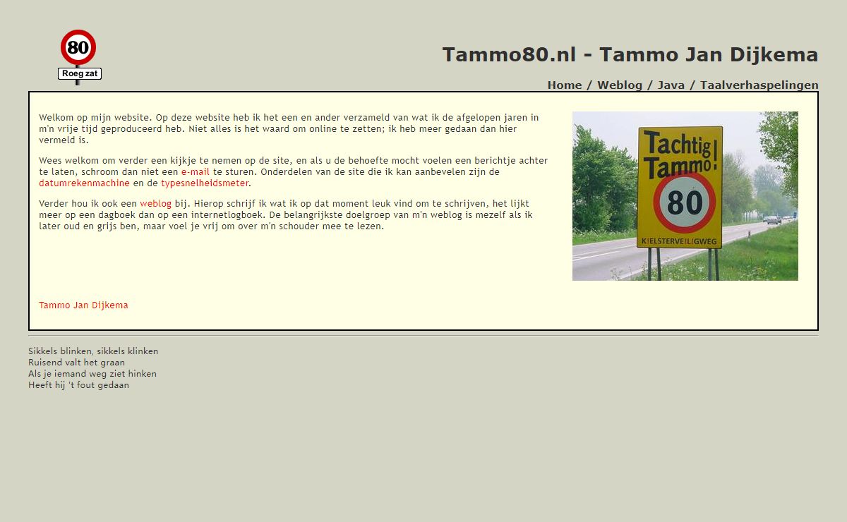 Tammo80.nl - Tammo Jan Dijkema