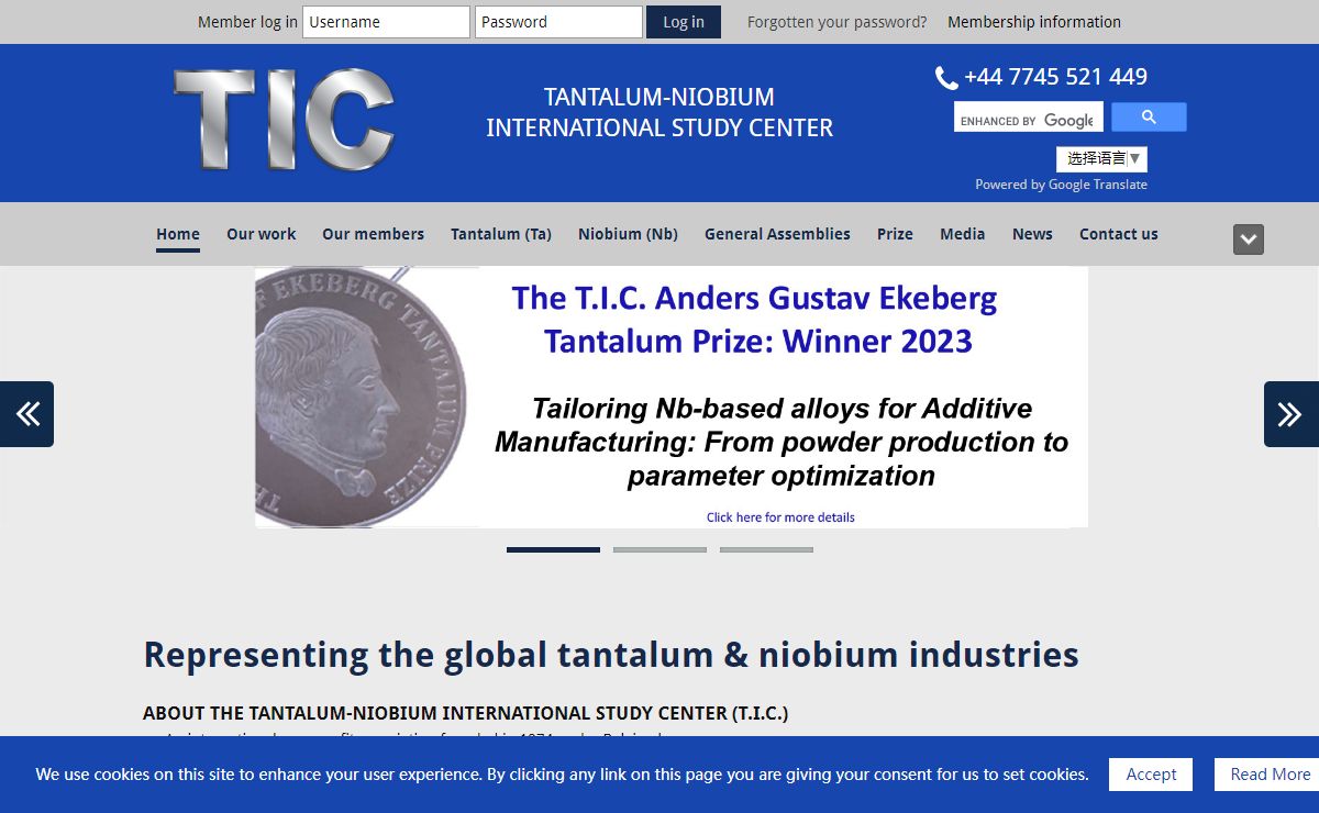 Tantalum-Niobium International Study Center | TIC
