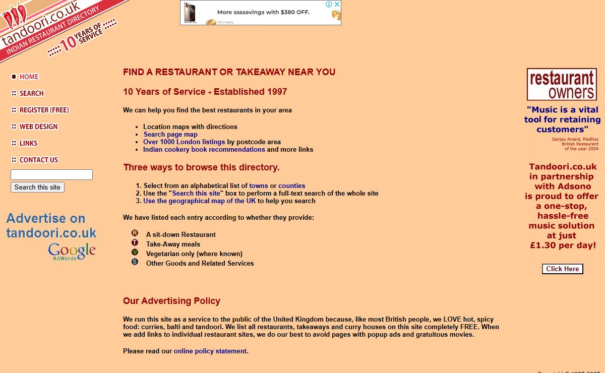 Tandoori.co.uk The most comprehensive directory of Indian restaurants in the UK