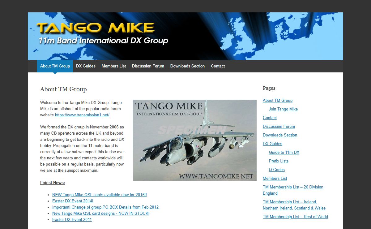 Tango Mike 11m Band DX Group | An International CB Radio DX Group based in the UK