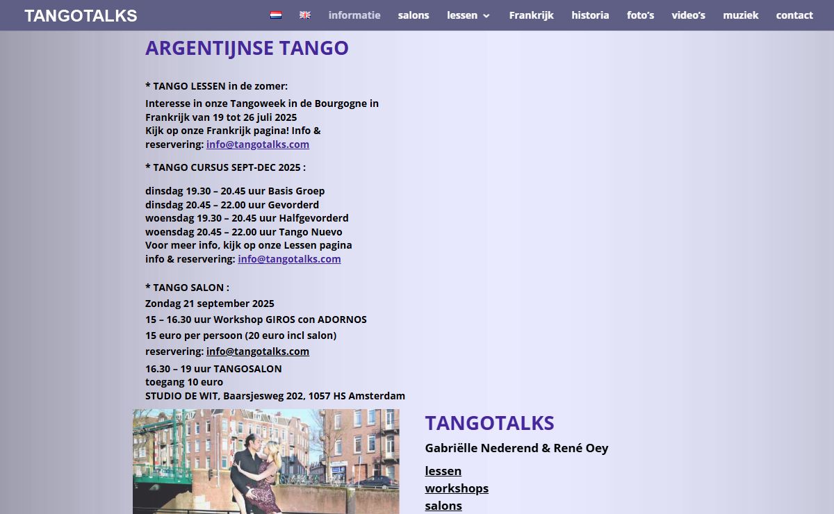 Tangotalks | Tango Amsterdam