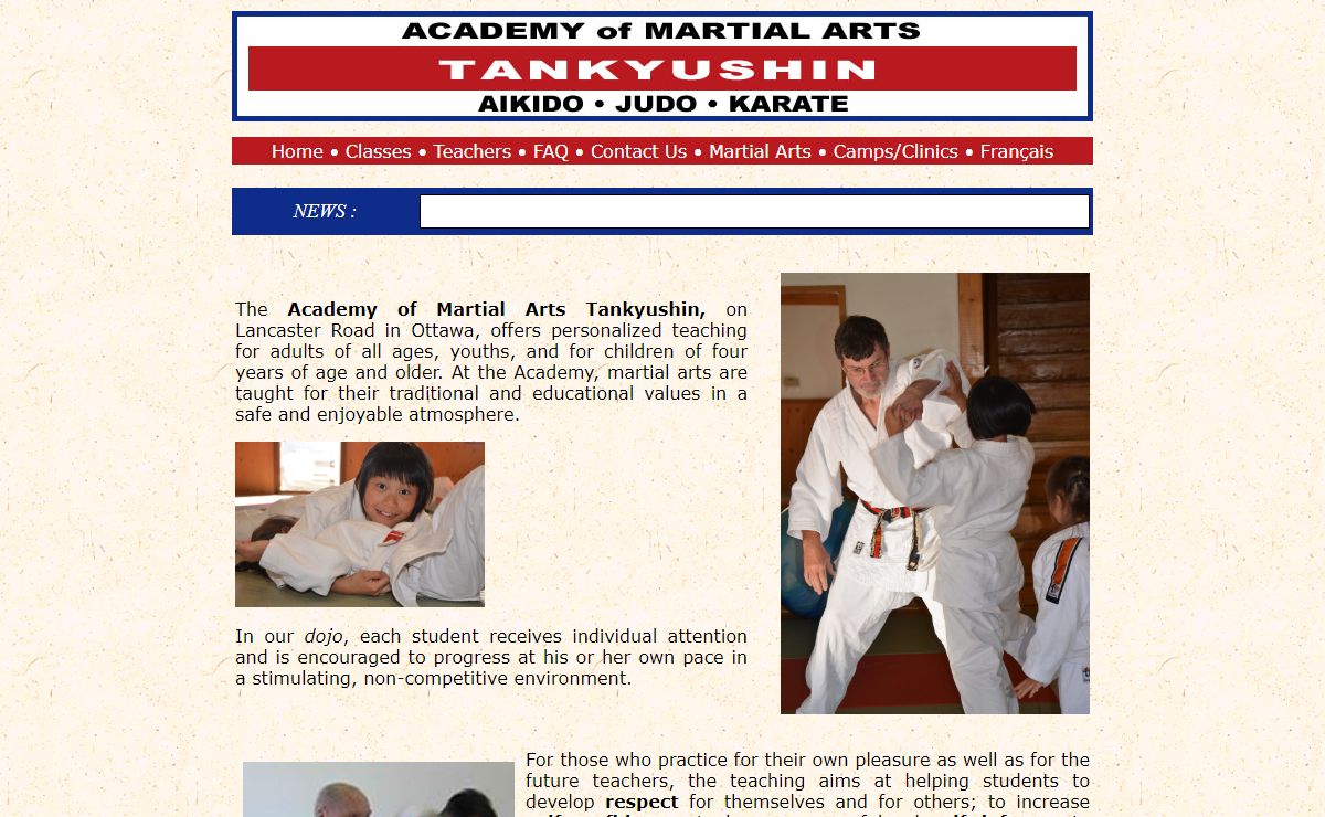 Welcome to the Academy of Martial Arts - Tankyushin