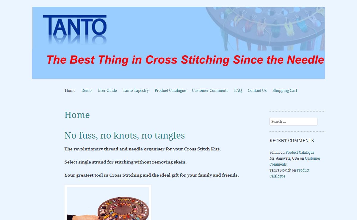 Tanto Limited | The revolutionary thread and needle organiser for your Cross Stitch Kits.