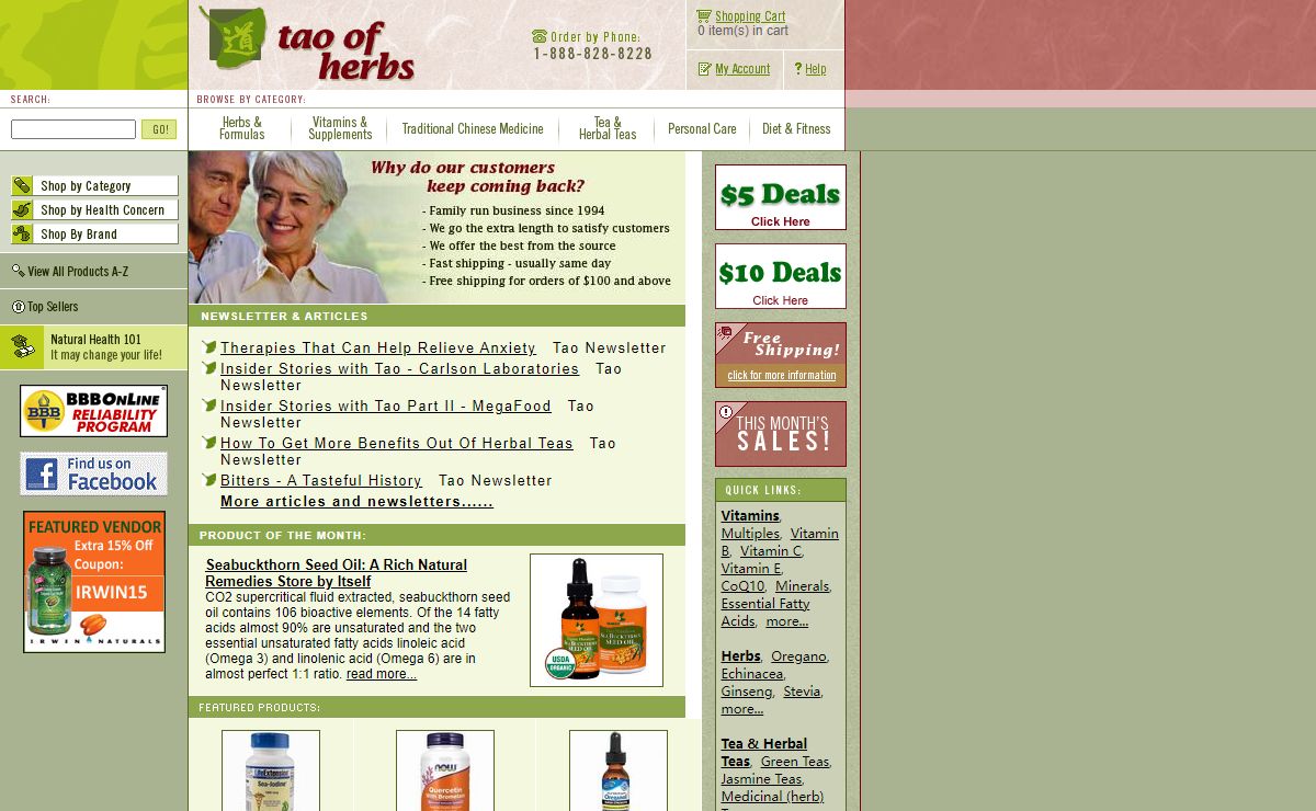 Tao Of Herbs - Natural, Herbal Remedies and Health Foods