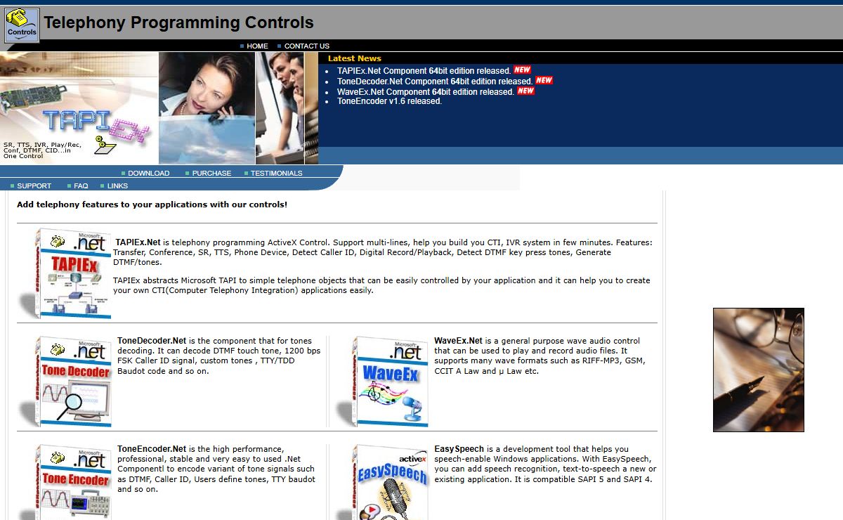 TAPIEx --(Telephony programming component, extension of Microsoft TAPI2.0)