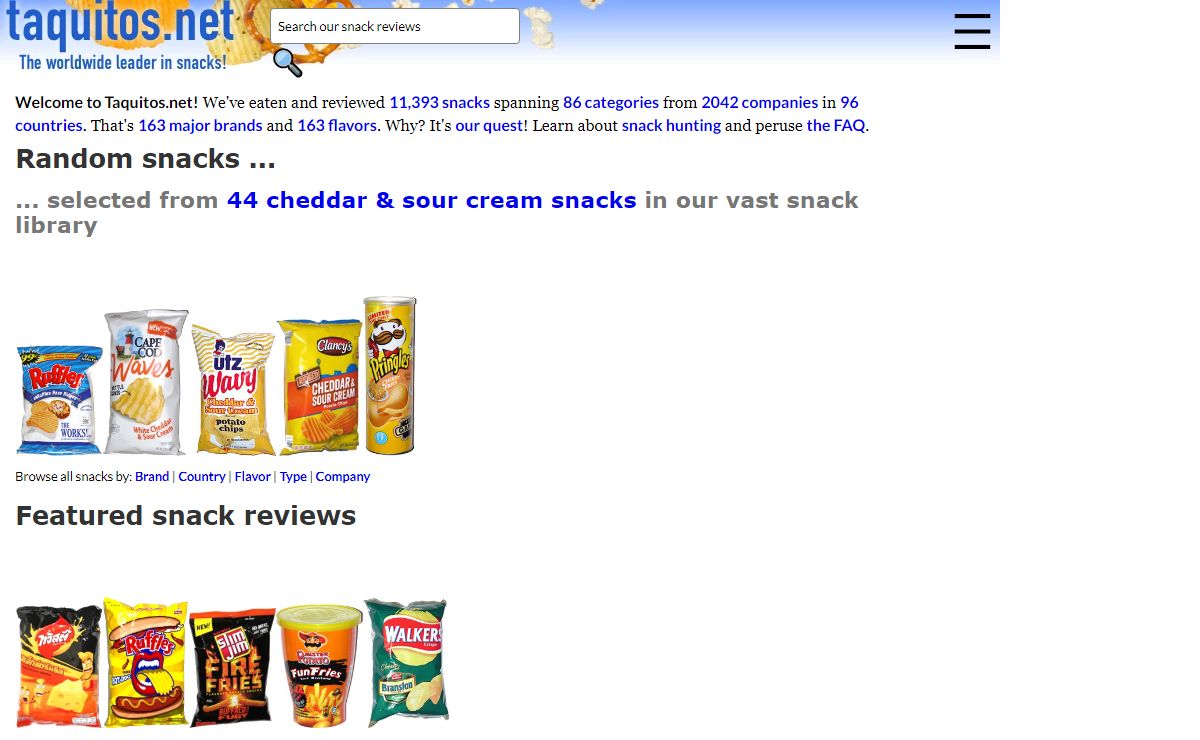 Snack Food Reviews - Potato Chips, Popcorn, Cheese Puffs, Pretzels
