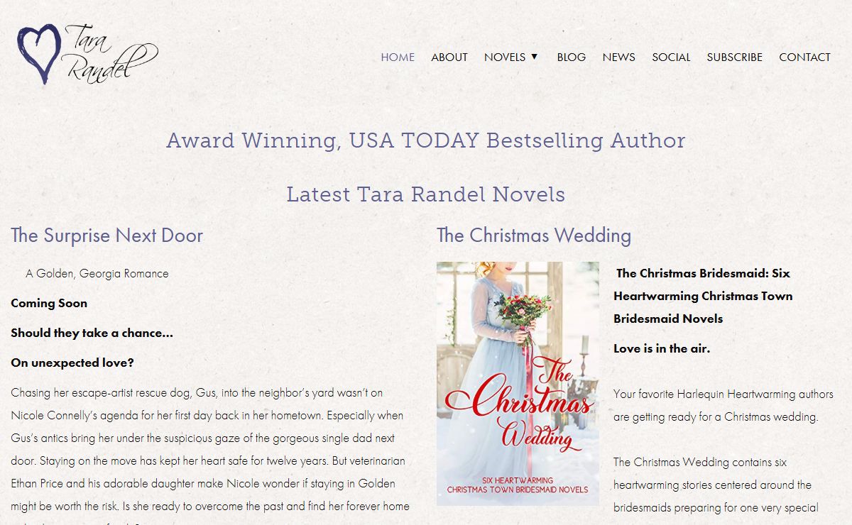 Award Winning, USA TODAY Bestselling Author - Tara Randel