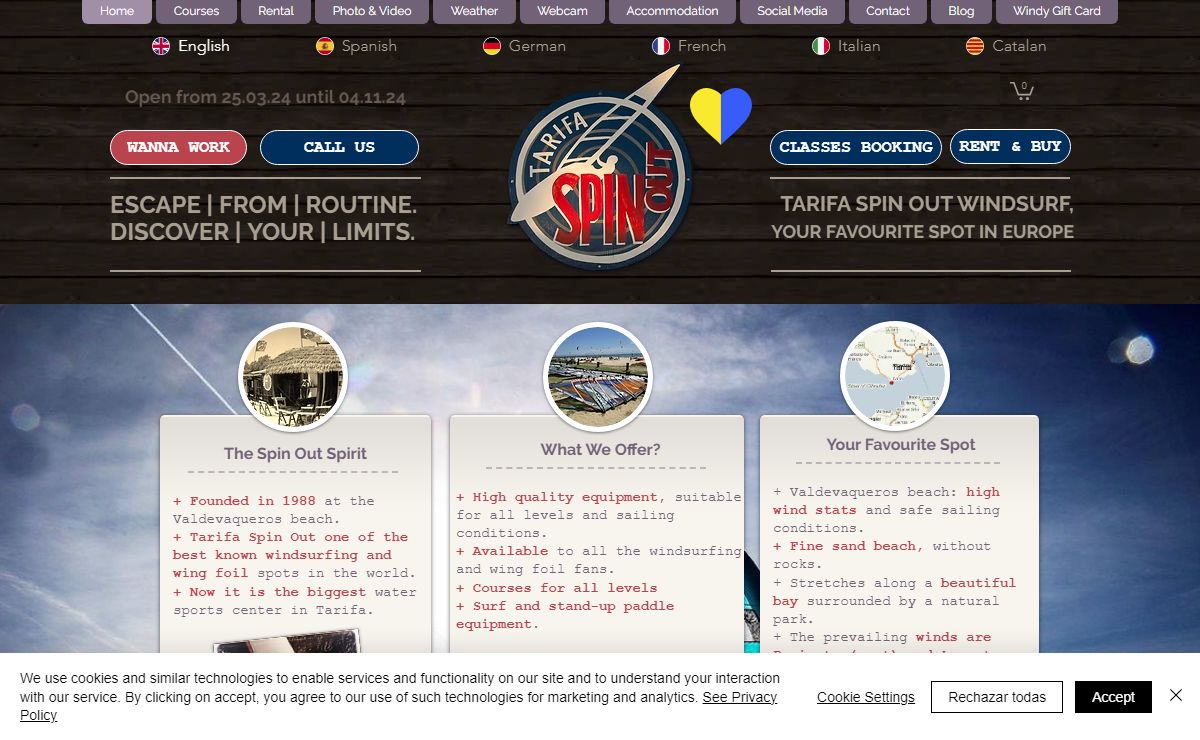 Tarifa Spin Out | Windsurf, Windsurf-Foil & Wingsurf-Foil Courses & Rental | Tarifa
