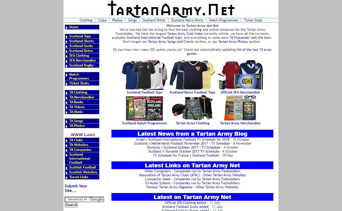 Tartan Army dot Net | Photos, Songs, Clubs and Merchandise for the Scotland Football Team Supporter