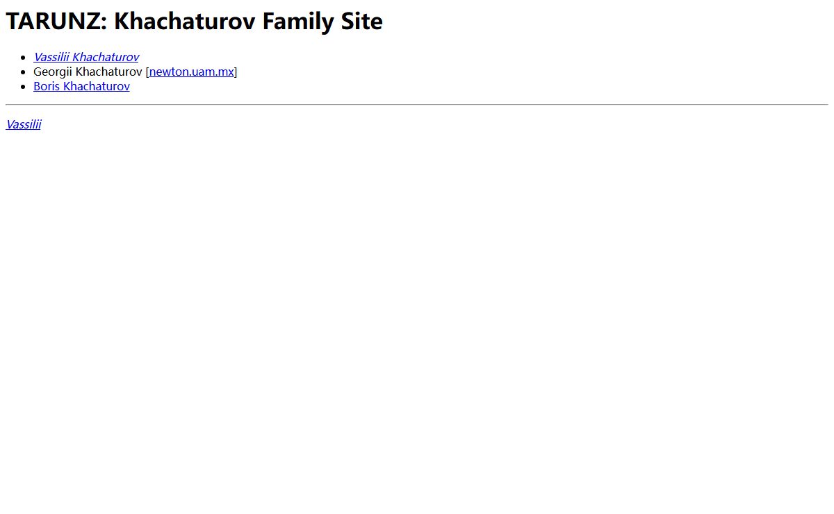 TARUNZ: Khachaturov Family Site