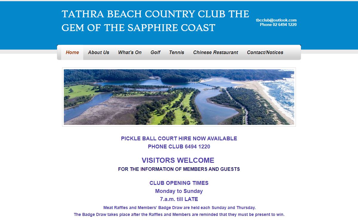 TATHRA BEACH COUNTRY CLUB THE GEM OF THE SAPPHIRE COAST - Home
