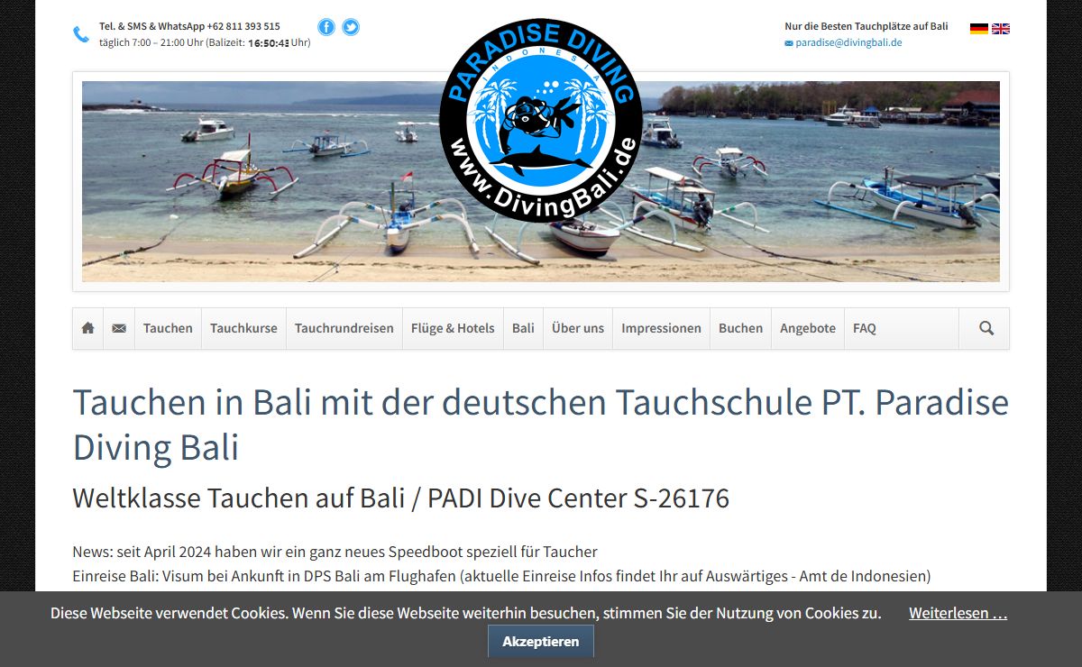 Tauchen Bali - Deutsche Tauchschule - PT. Paradise Diving Bali