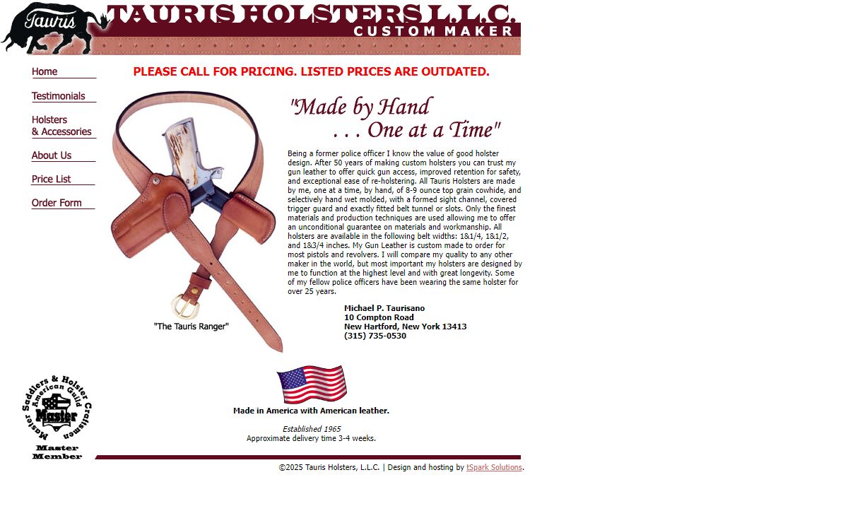 Tauris Holsters, L.L.C. - Custom Leather