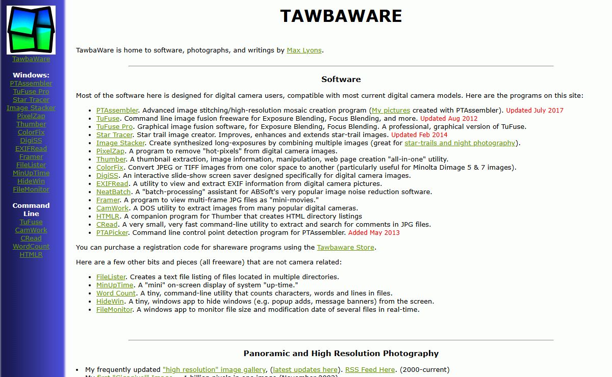TawbaWare -- Digital Camera Software and Photography