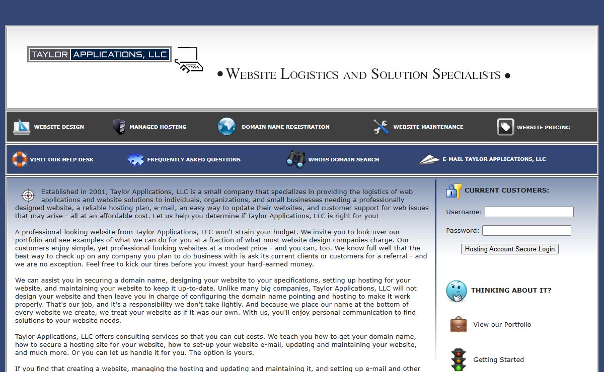 Taylor Applications, LLC | Website Services | Website Design | web design company | ecommerce | e-commerce| website hosting | website maintenance | consulting | Mercer County | NJ |Taylor Applications, LLC