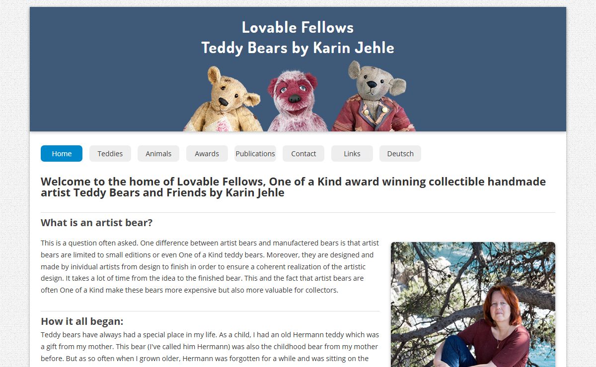 Artist Teddy Bears by Karin Jehle from Lovable Fellows