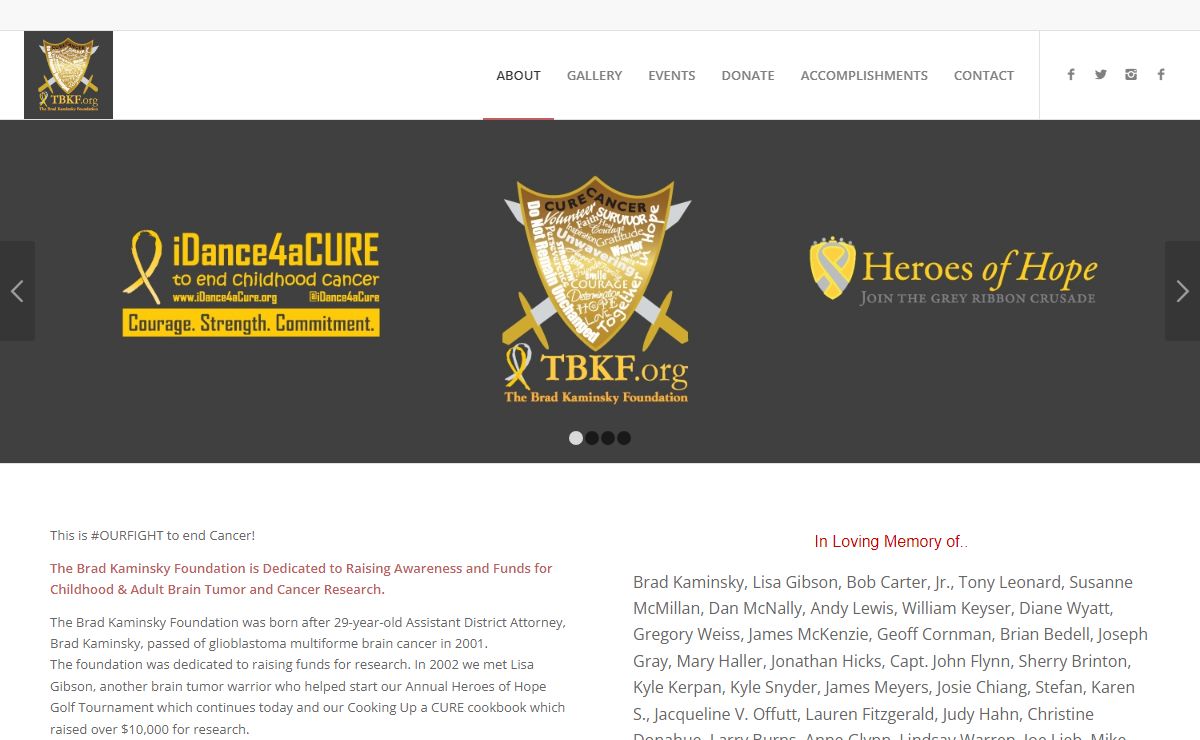 The Brad Kaminsky Foundation – In Memory of
