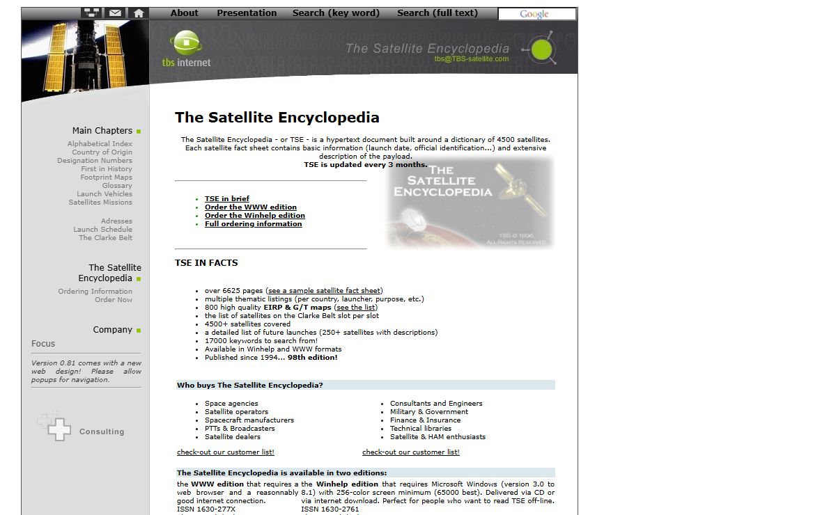 The Satellite Encyclopedia