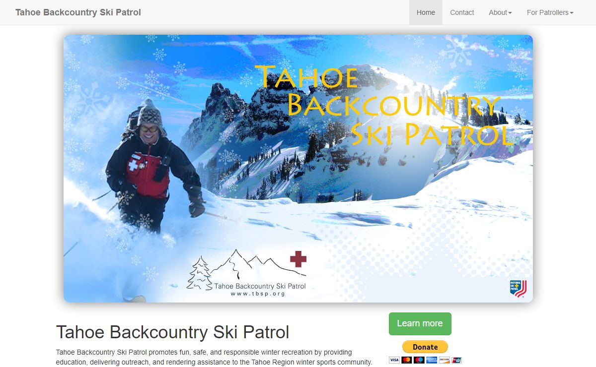 Tahoe Backcountry Ski Patrol: Home