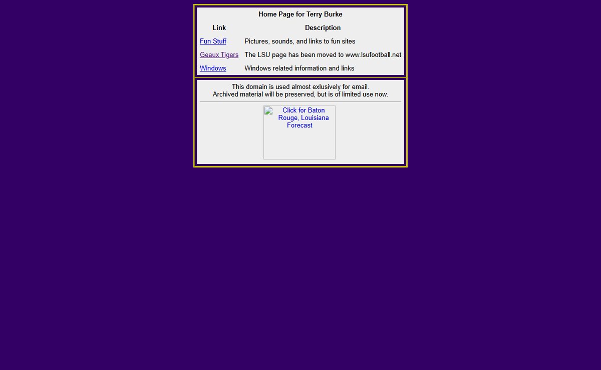 Home Page for tburke.net