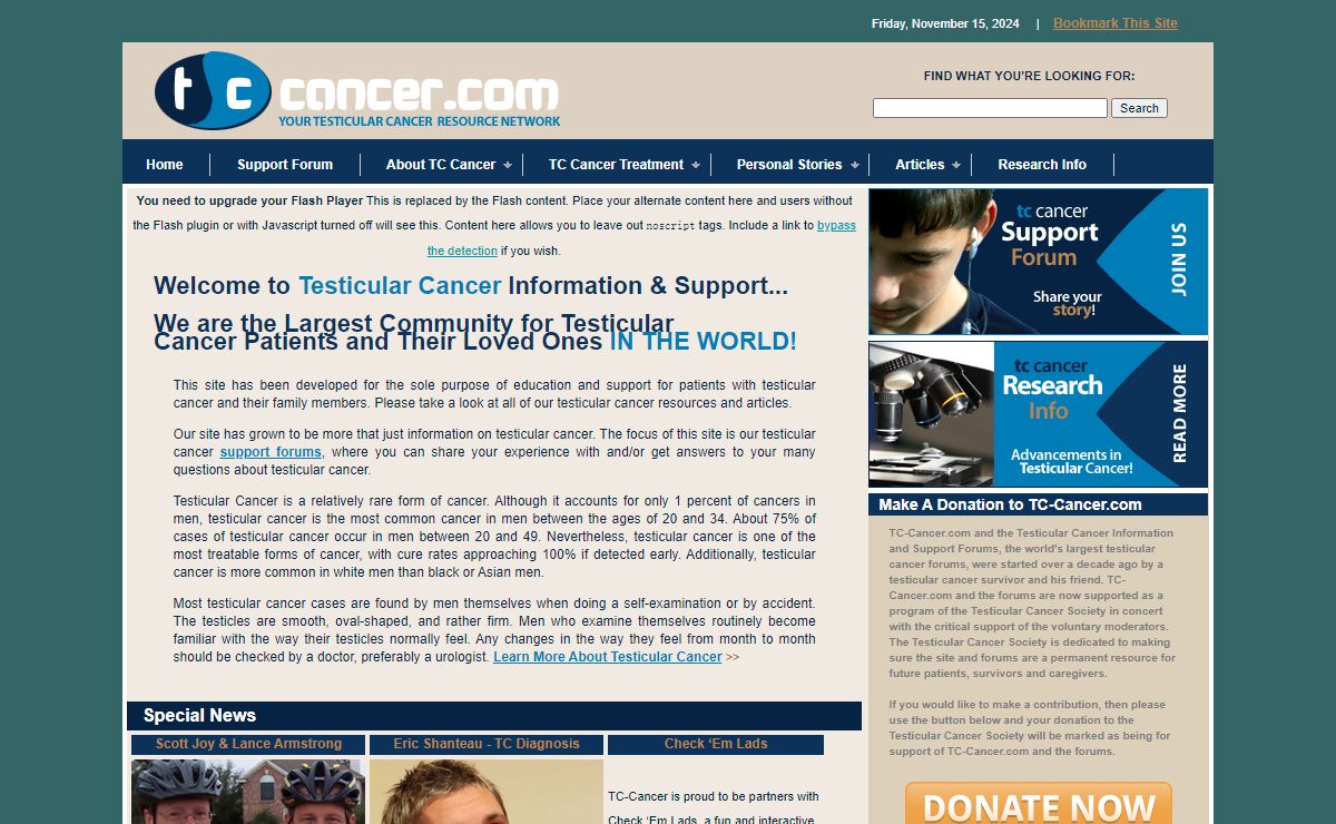 TC-Cancer.com | Testicular Cancer Information & Support