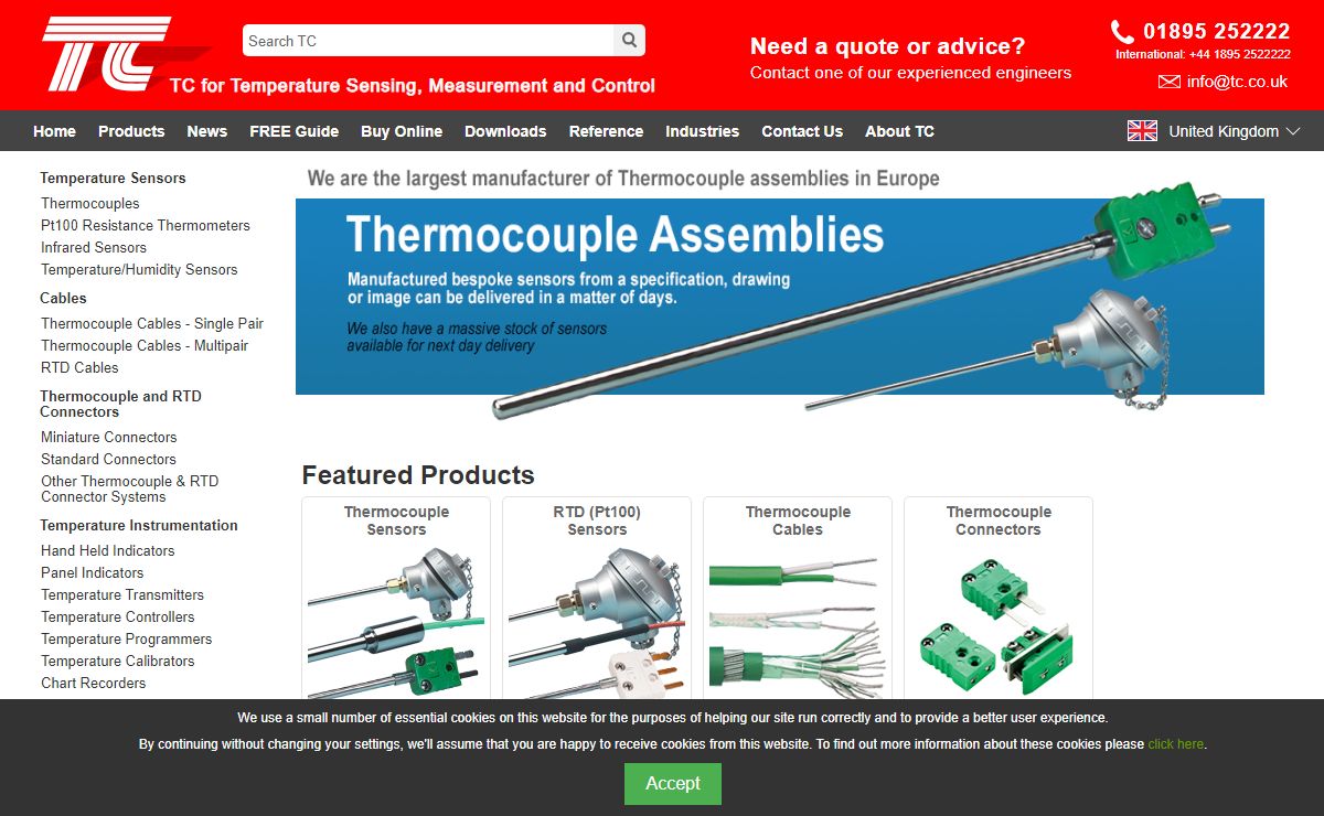 TC for Temperature Sensing, Measurement and Control