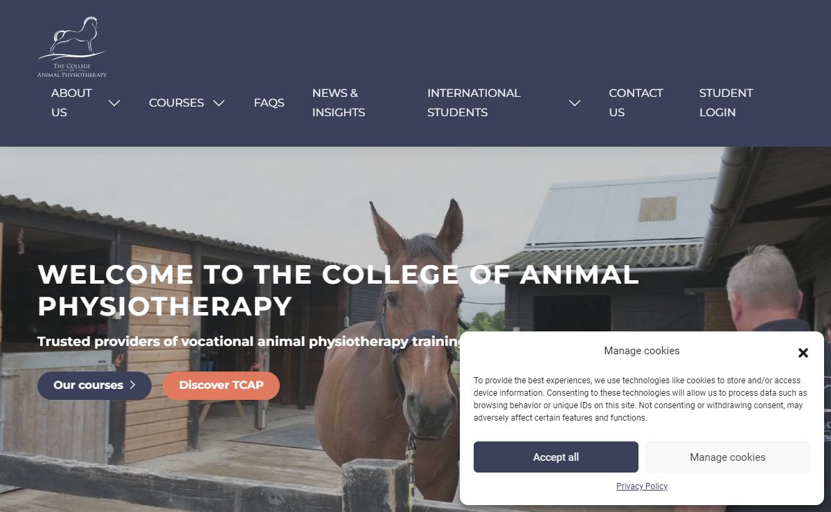 Home | The College of Animal Physiotherapy (TCAP)