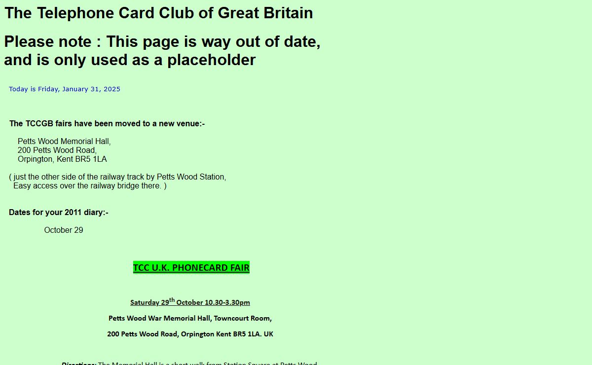 The Telephone Card Club of Great Britain
