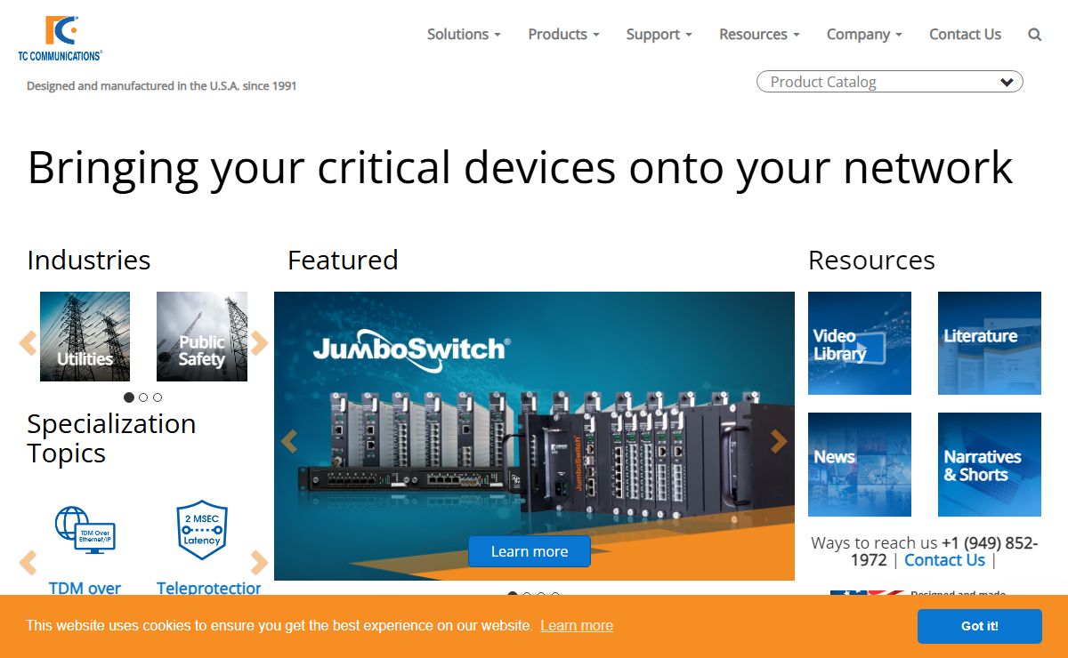 TC Communications - Fiber Optic Networks and Industrial Ethernet Solutions
