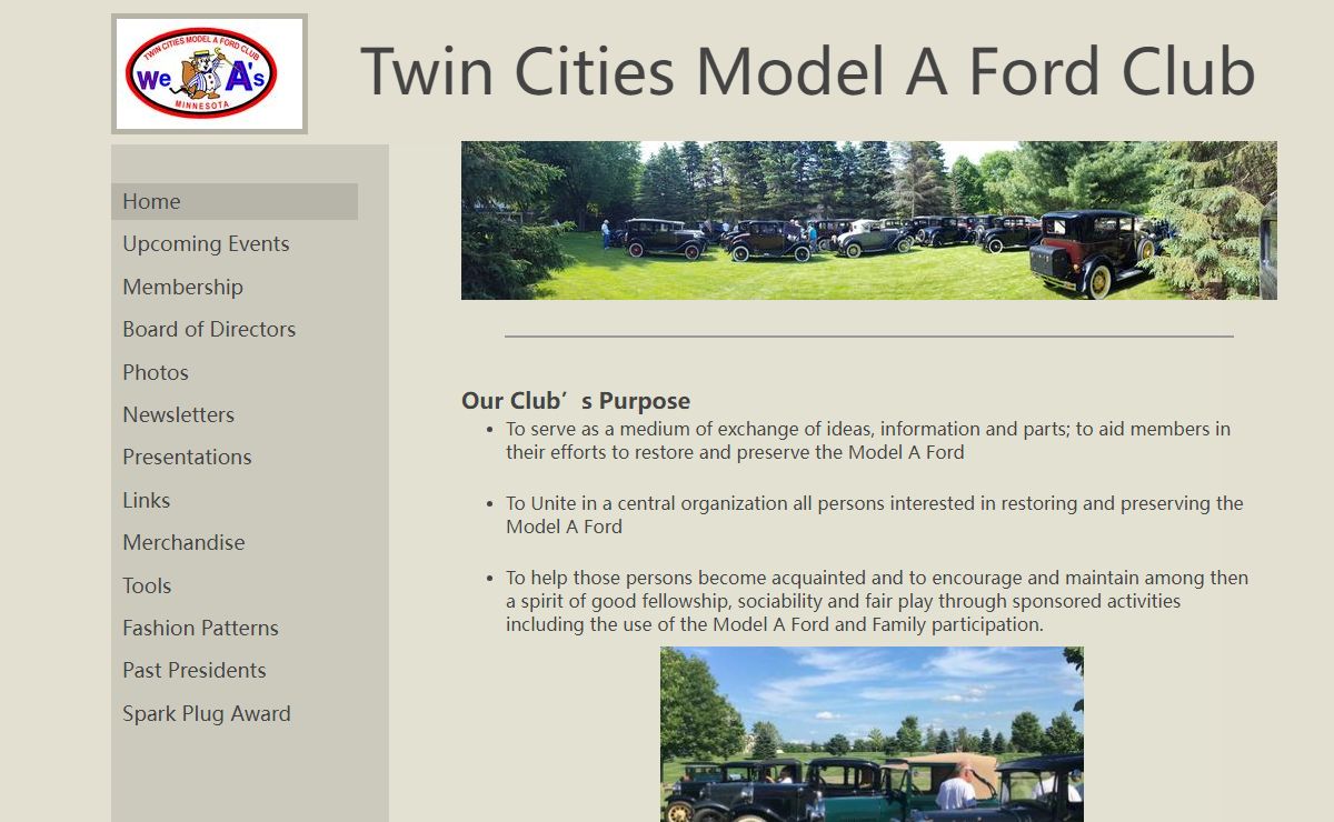 Model a Fords - Twin Cities Model A Ford Club