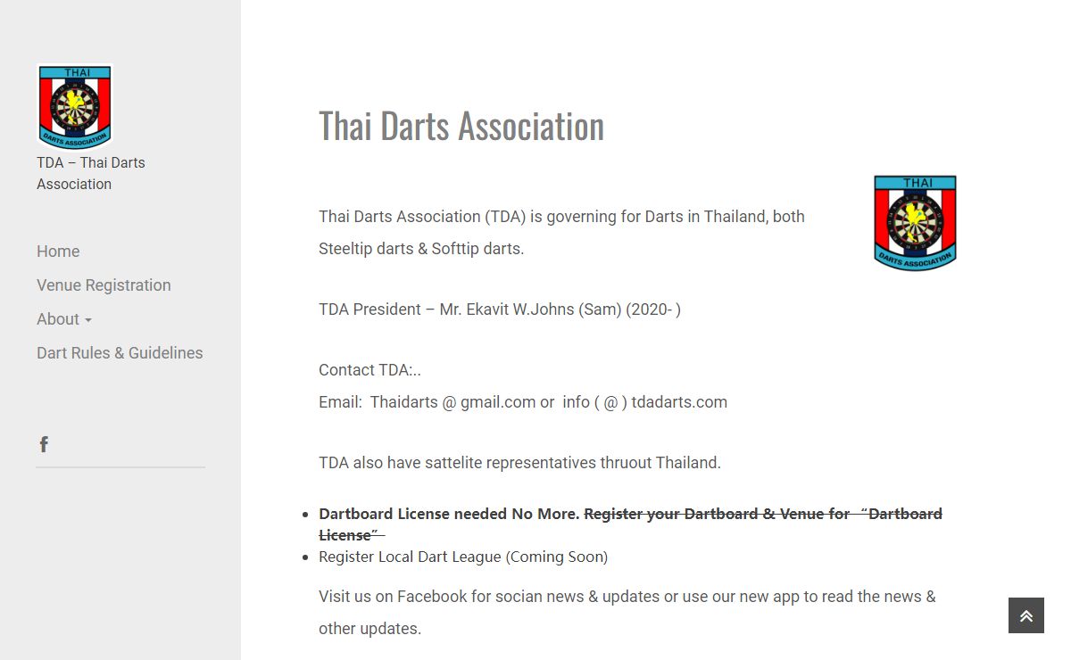 Thai Darts Association - TDA - Thai Darts Association