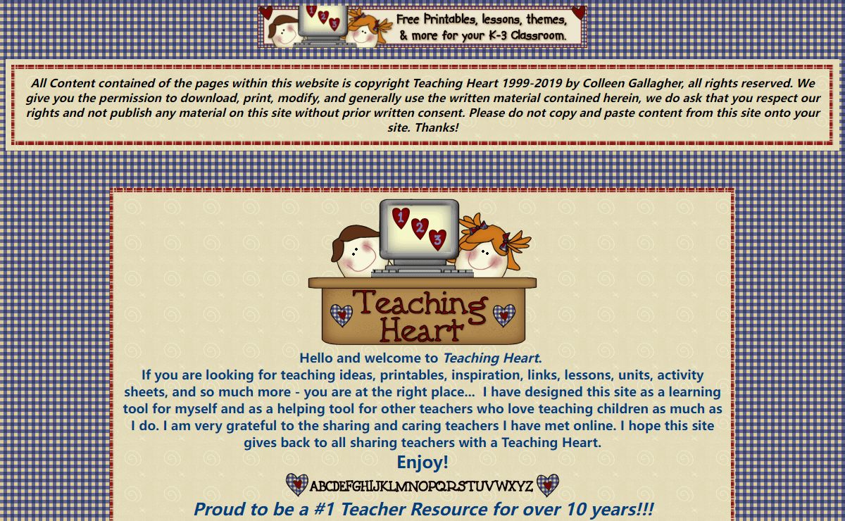 Teaching Heart - Free printables, lessons, ideas, teaching tips, units, themes, & more
