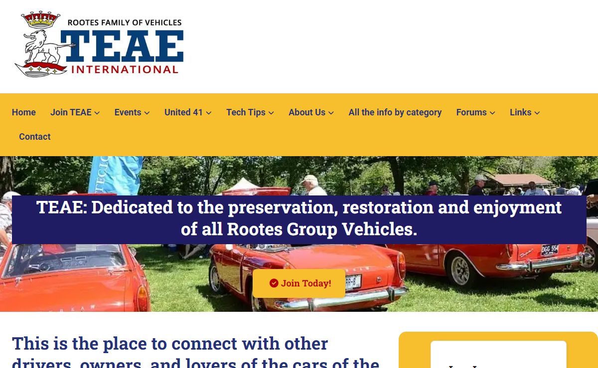 TigersEast AlpinesEast – Dedicated to the preservation, restoration, and enjoyment of all Rootes Group Vehicles