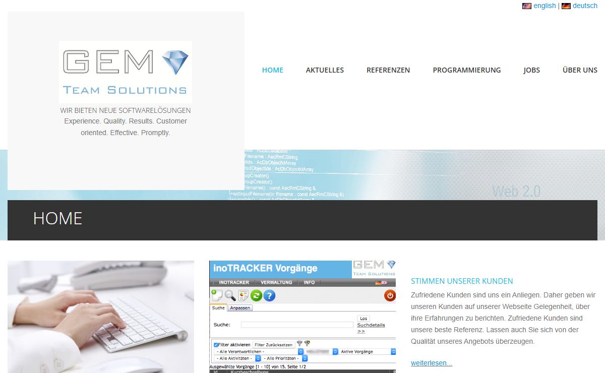 GEM Team Solutions | WIR BIETEN NEUE SOFTWARELÖSUNGEN