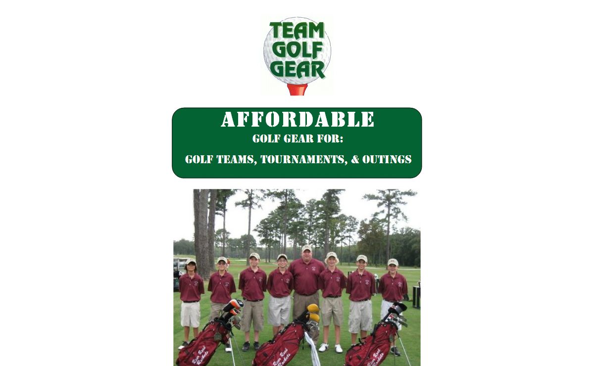 Team Golf Gear: High School Golf Equipment