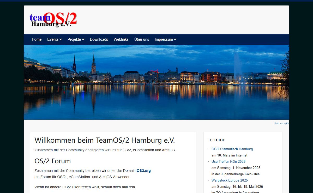 TeamOS/2 Hamburg e.V. Homepage