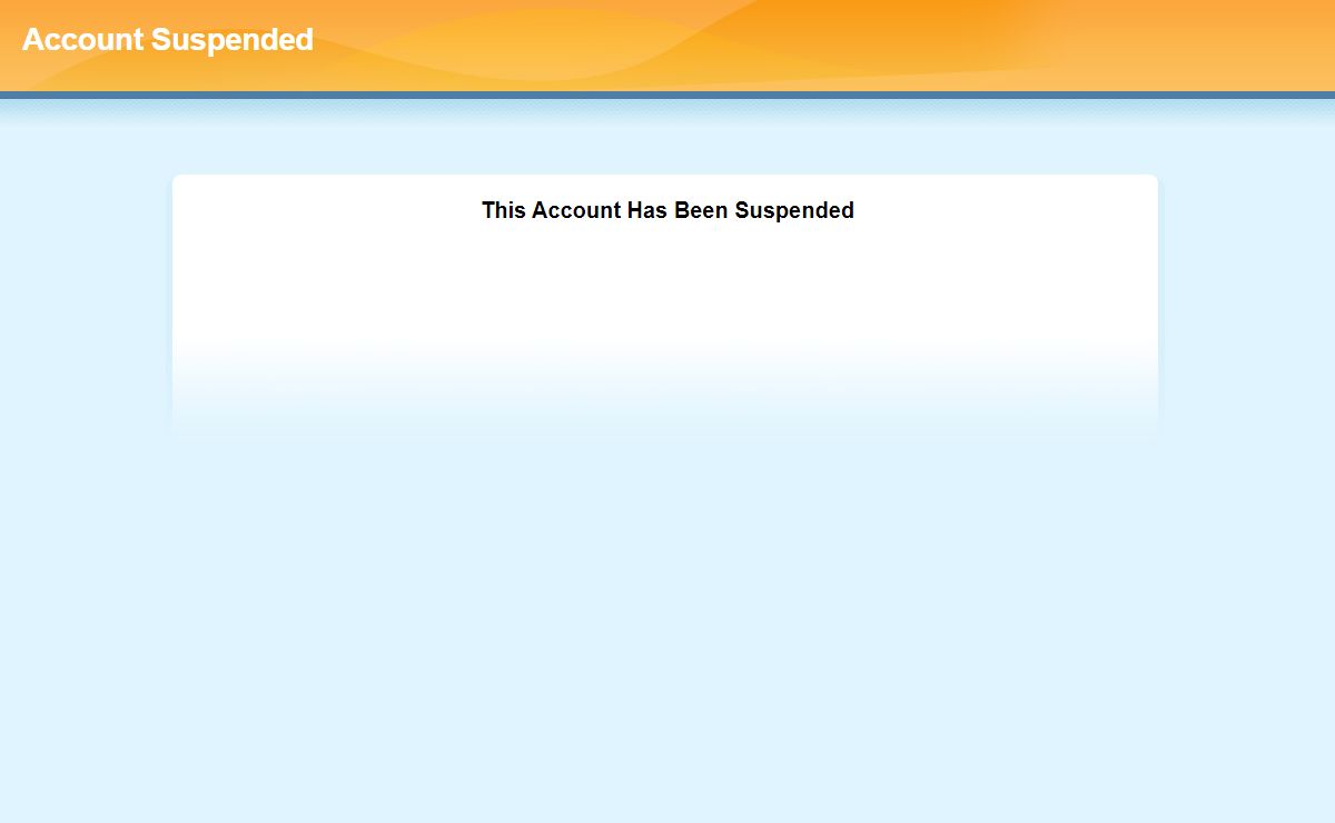 Account Suspended