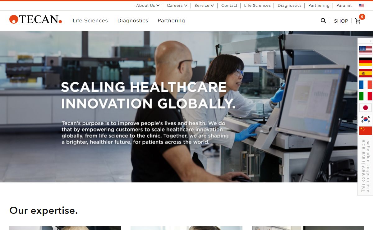 Tecan Group Home - Scaling Healthcare Innovation Globally.