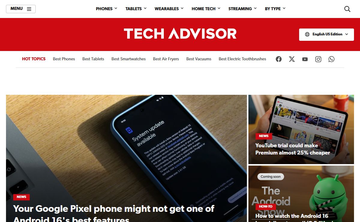 Tech Advisor: Tech Reviews, News, Tutorials & Buying Advice