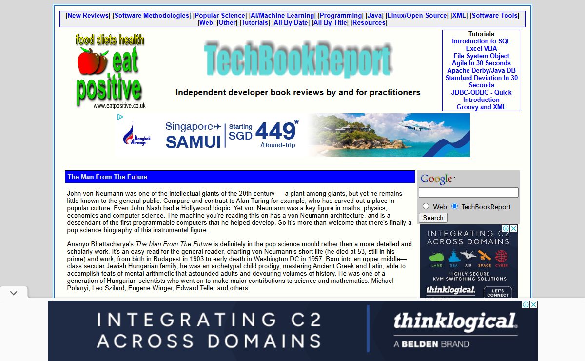 TechBookReport - Developer Book Reviews : Programming, Software Methodologies, Linux, Software