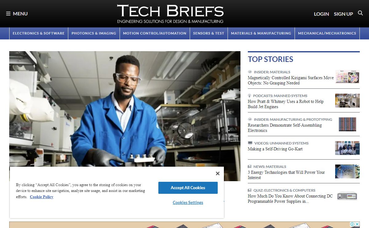 Technical Briefs, Design Engineering News | TECH BRIEFS